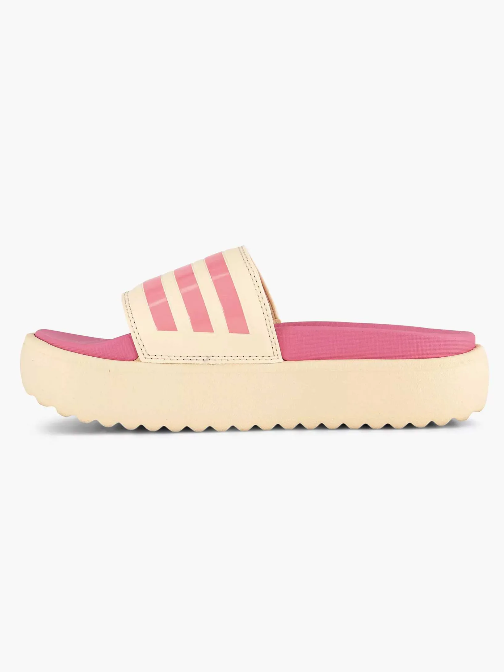 Beige Adilette Platform