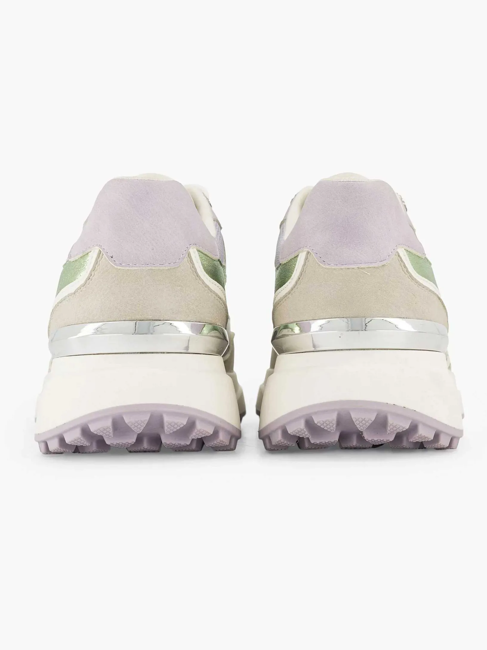 Beige Chunky Sneaker Glitter