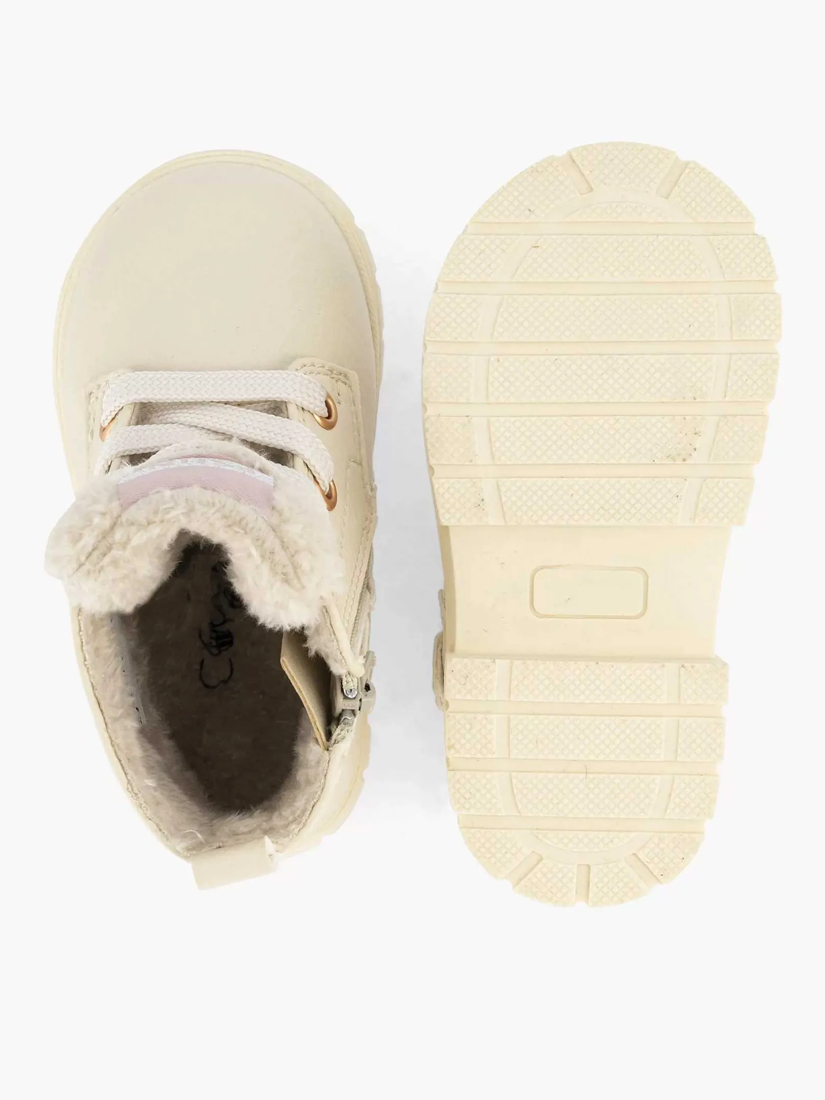 Beige Veterboot Teddy