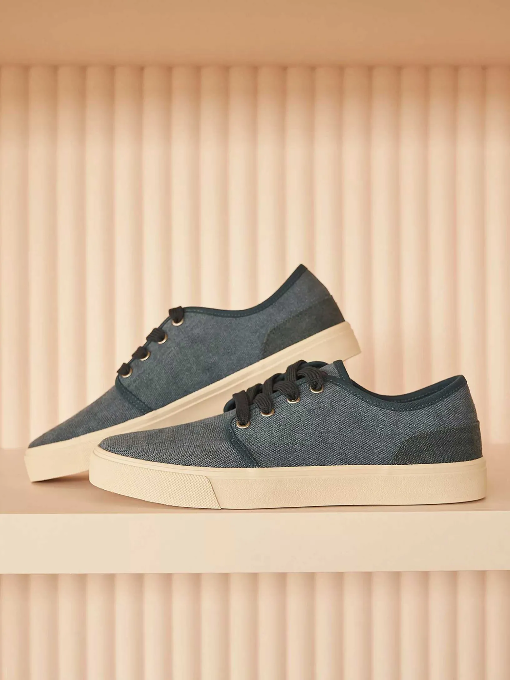 Blauwe Canvas Sneaker