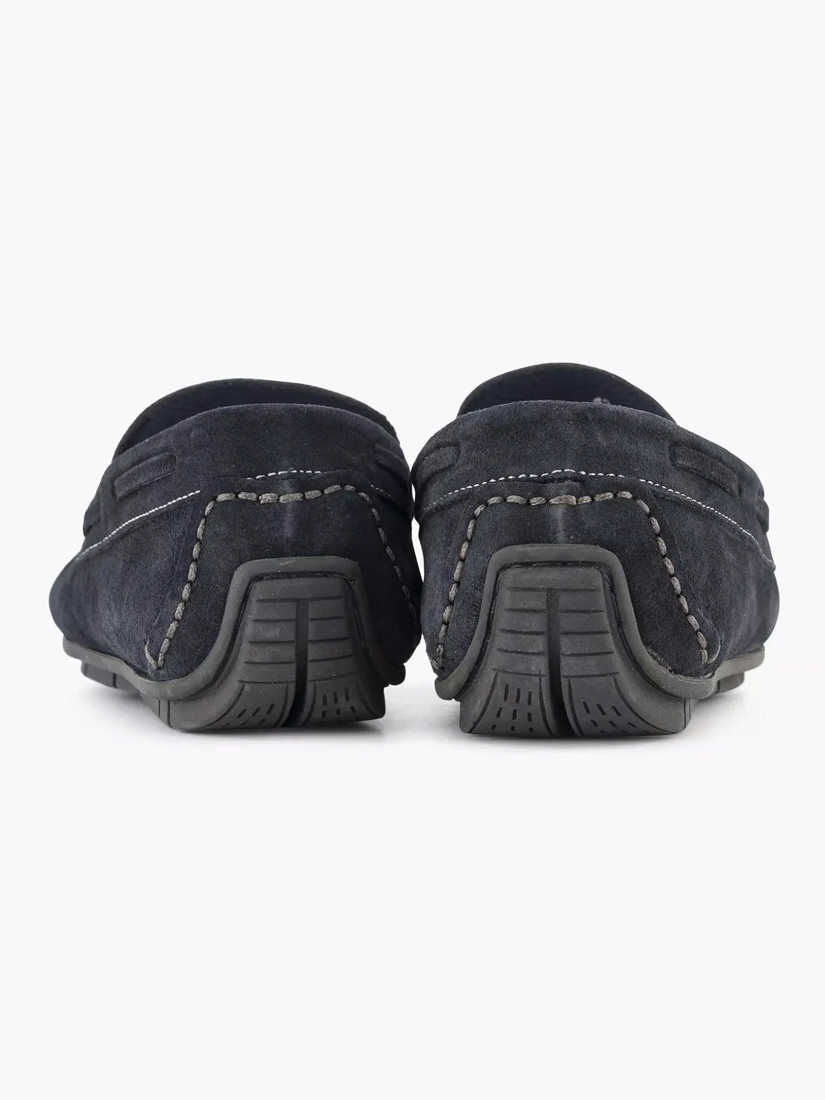 Blauwe Suede Comfort Instapper