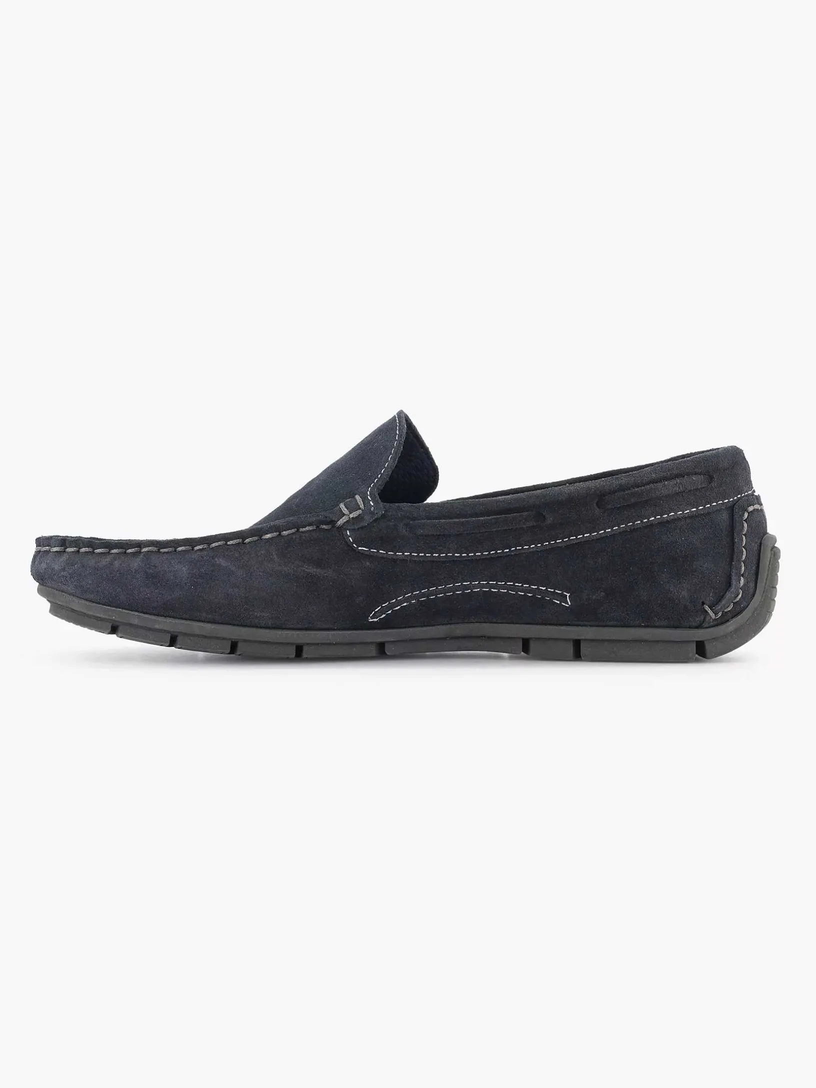 Blauwe Suede Comfort Instapper
