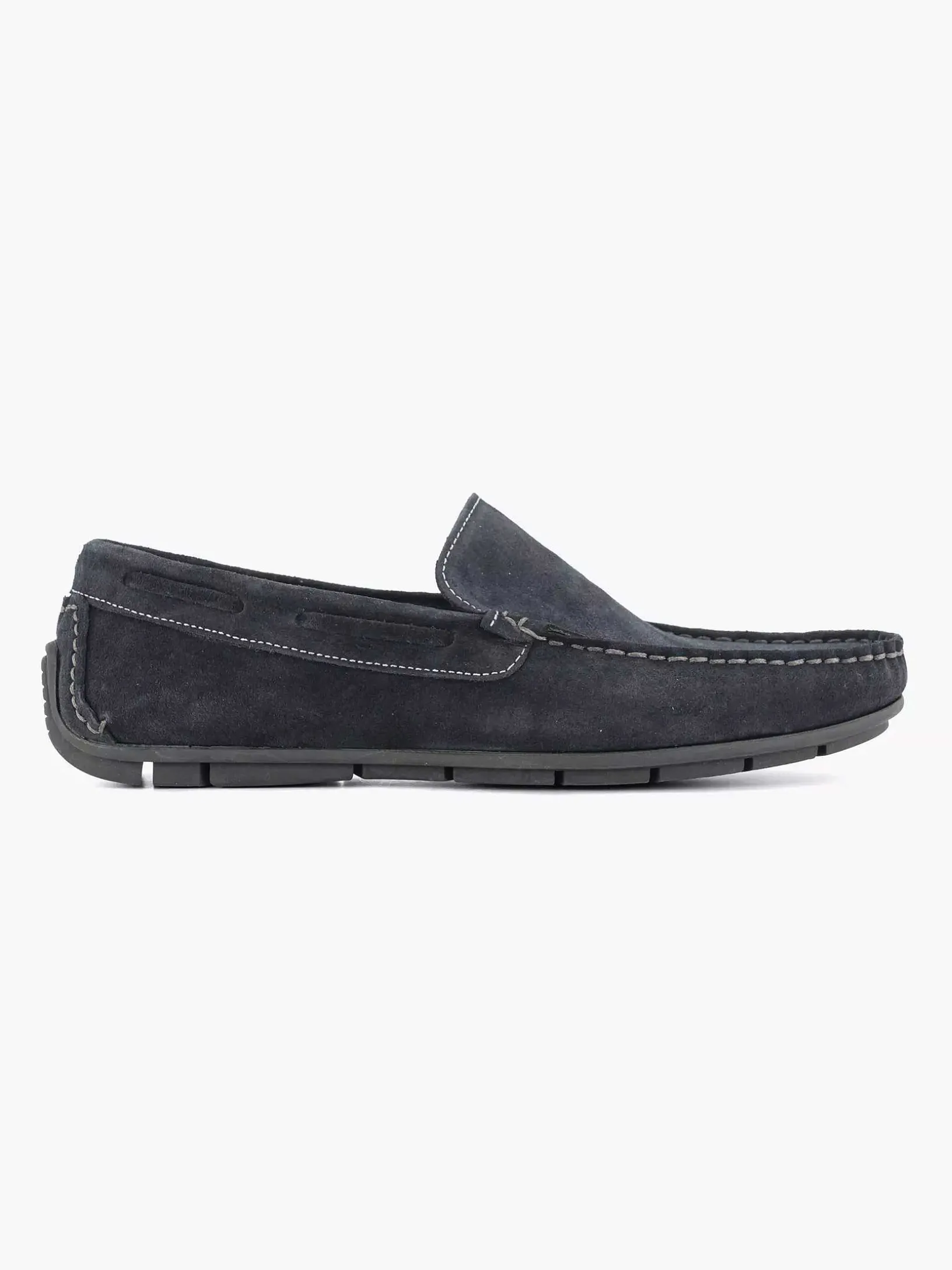 Blauwe Suede Comfort Instapper