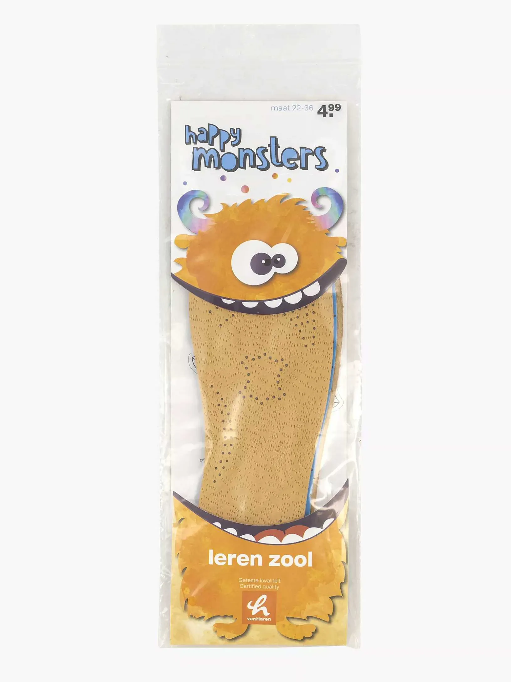 Bruine Leren Inlegzool 22-36