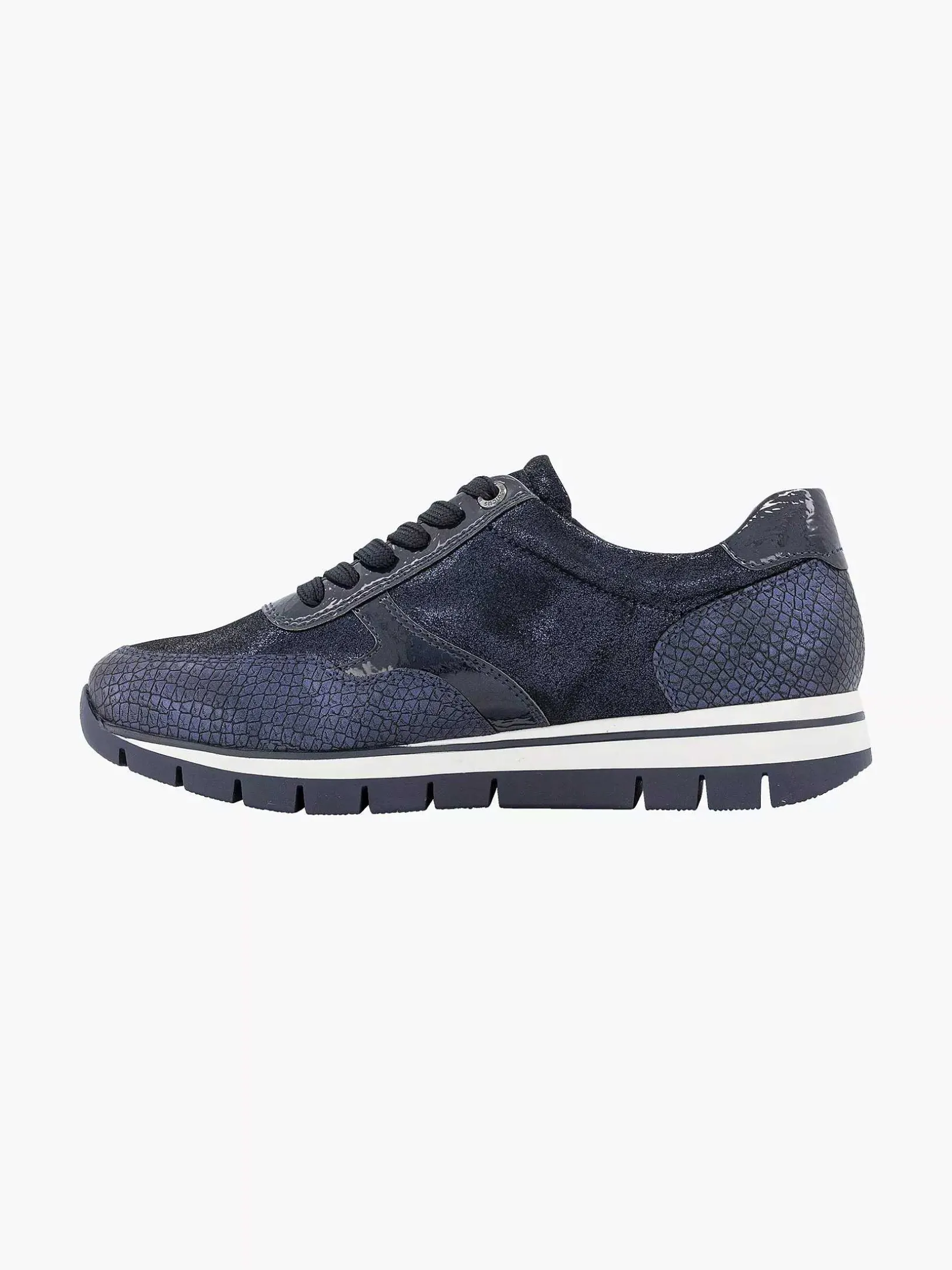 Donkerblauwe Comfort Sneaker Croco