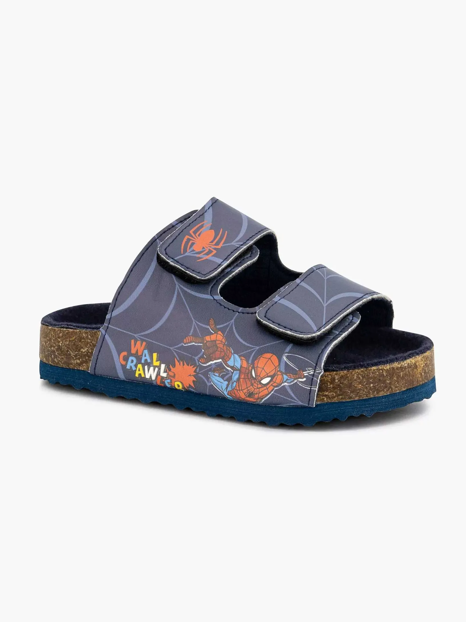 Donkerblauwe Slipper Spiderman