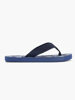 Donkerblauwe Teenslipper Smiley
