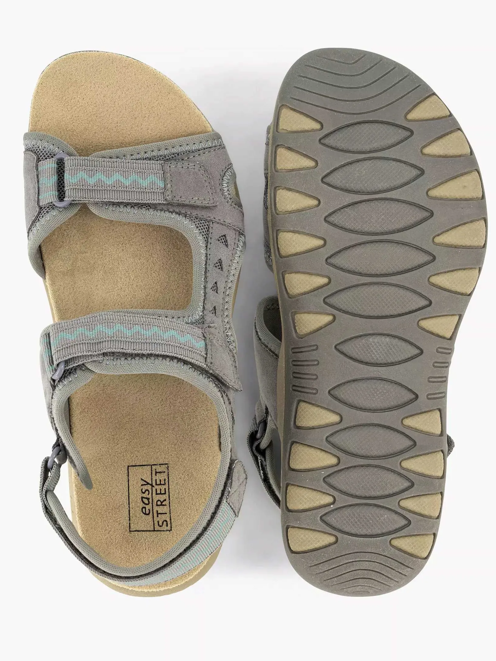 Grijze Comfort Sandaal
