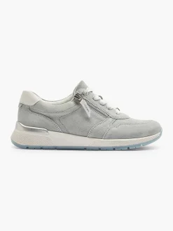 Lichtblauwe Leren Sneaker