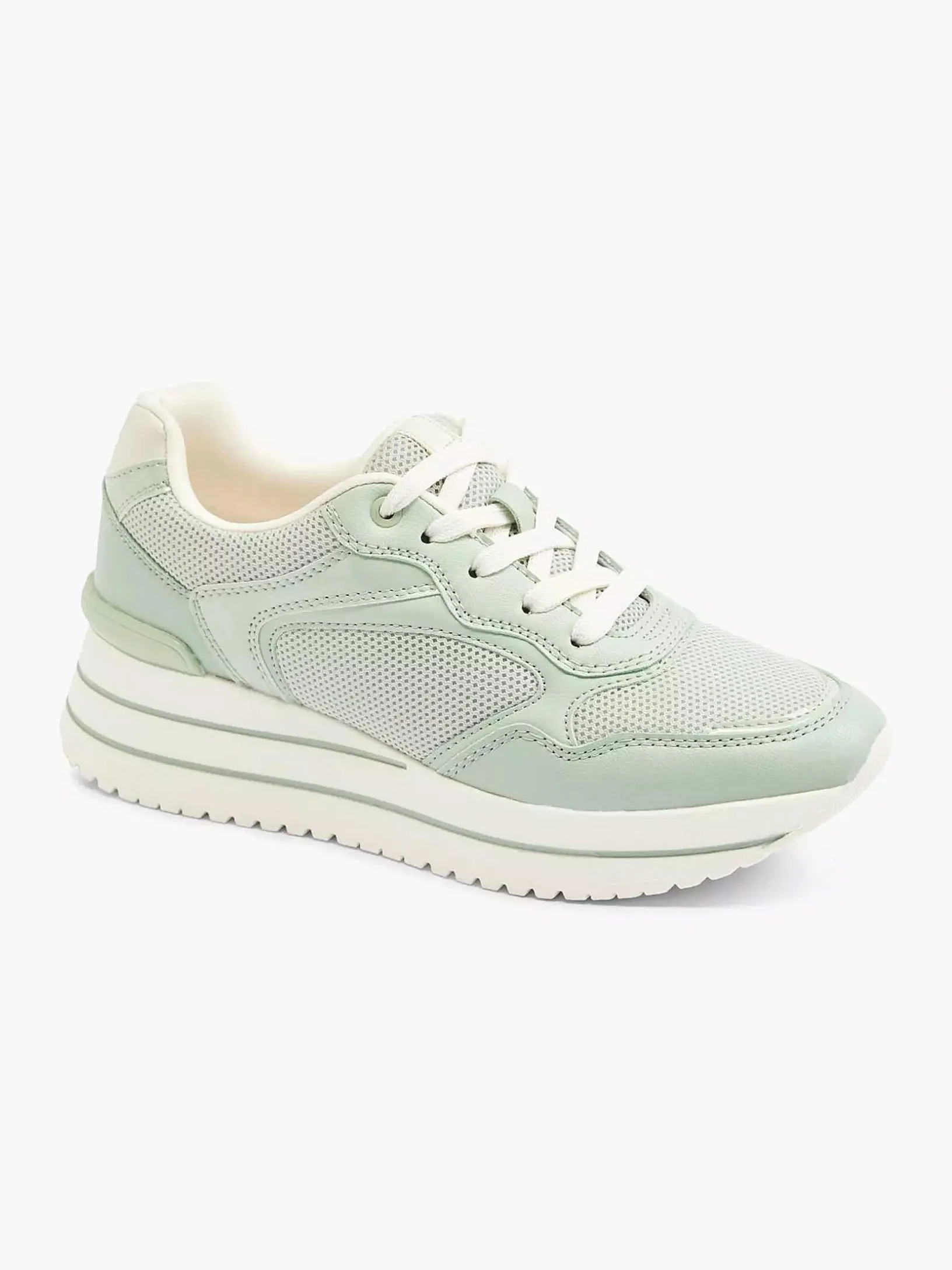 Lichtgroene Sneaker Platform