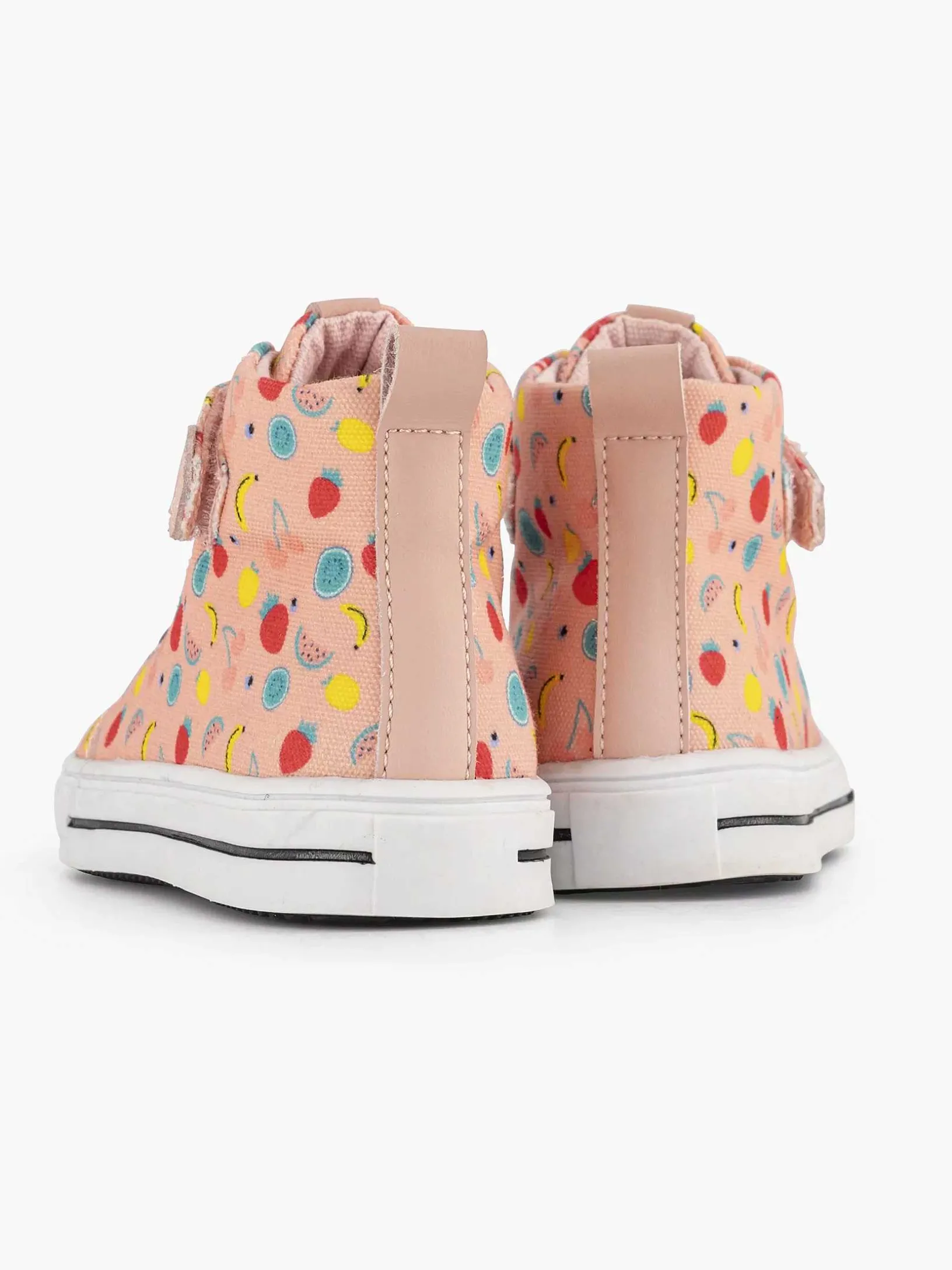 Roze Hoge Canvas Sneaker Fruit