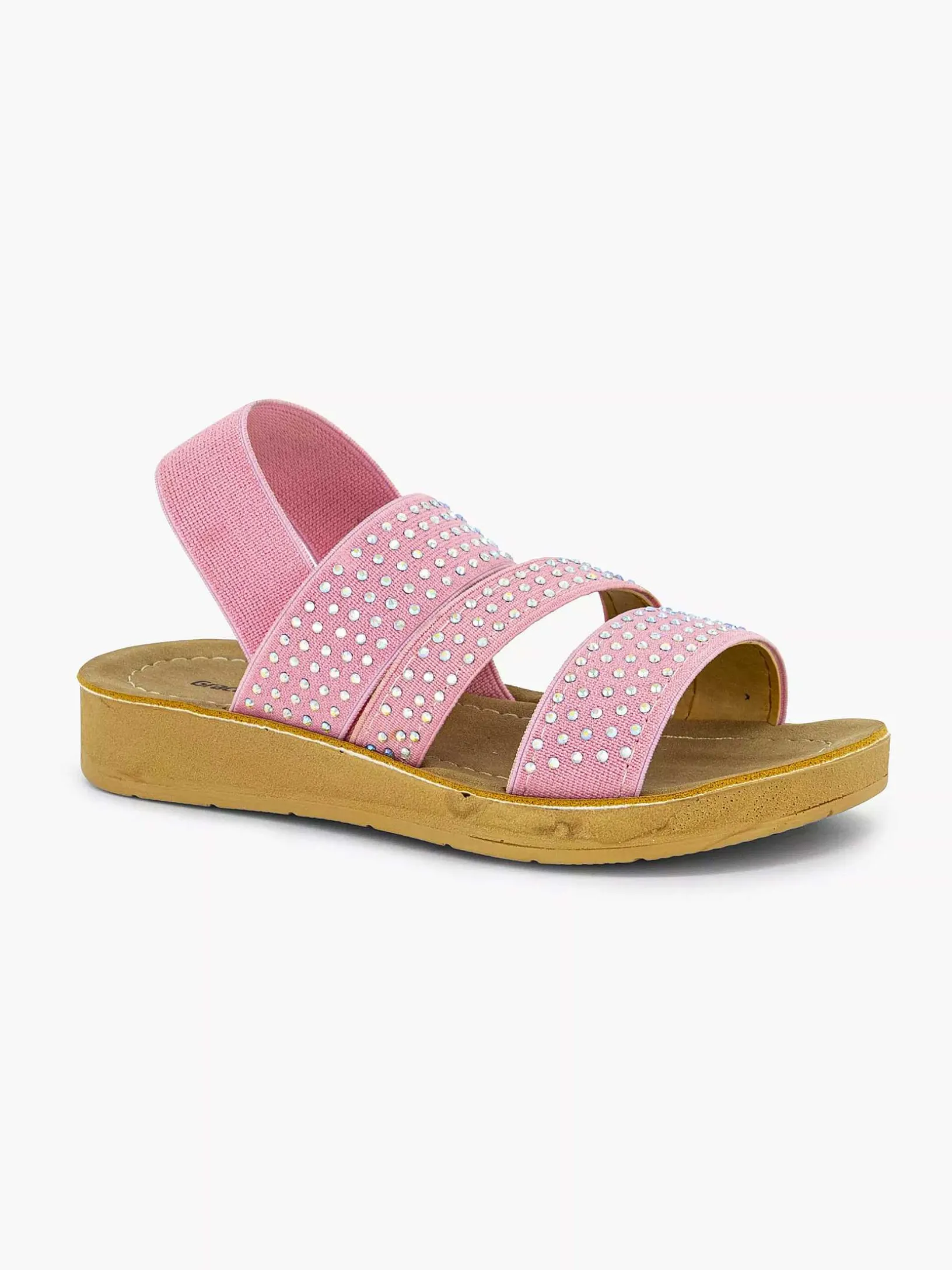 Roze Sandaal Steentjes