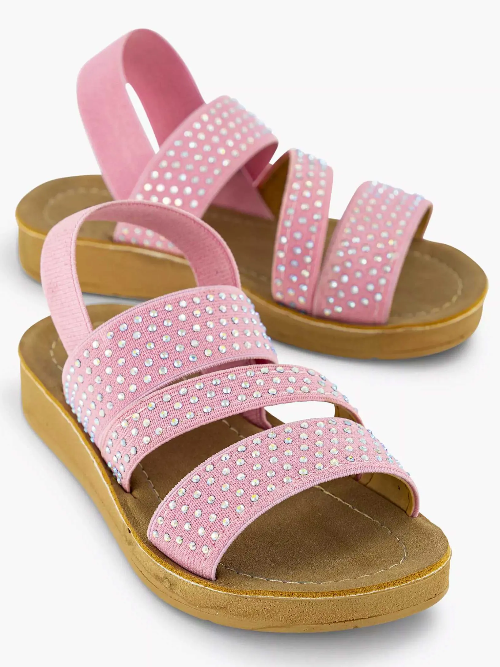 Roze Sandaal Steentjes