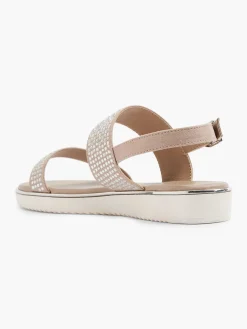 Taupe Sandaal Sierketting