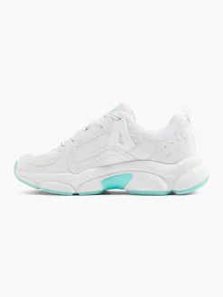 Witte Chunky Sneaker Turqoise Zool