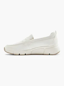 Witte Leren Comfort Instapper