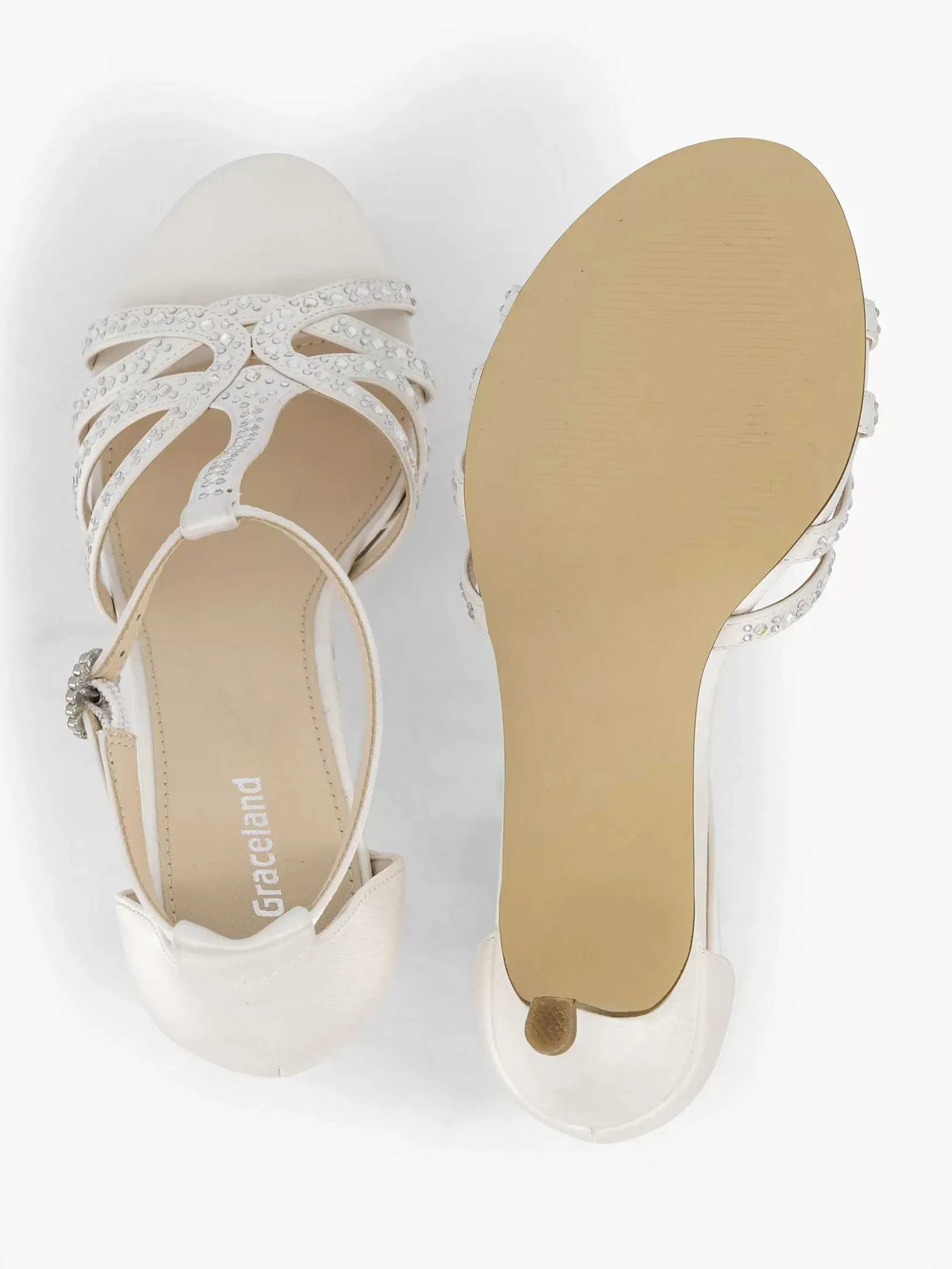 Witte Sandalette Steentjes