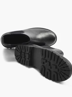 Zwarte Leren Chelsea Boot