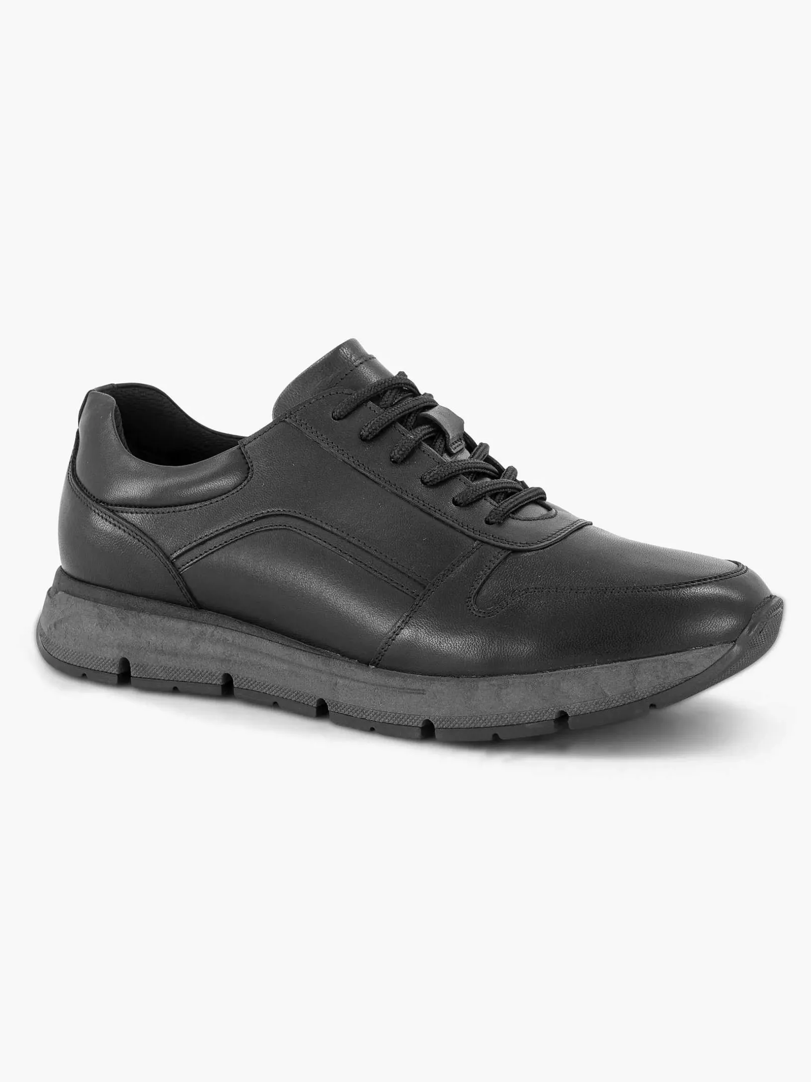 Zwarte Leren Sneaker