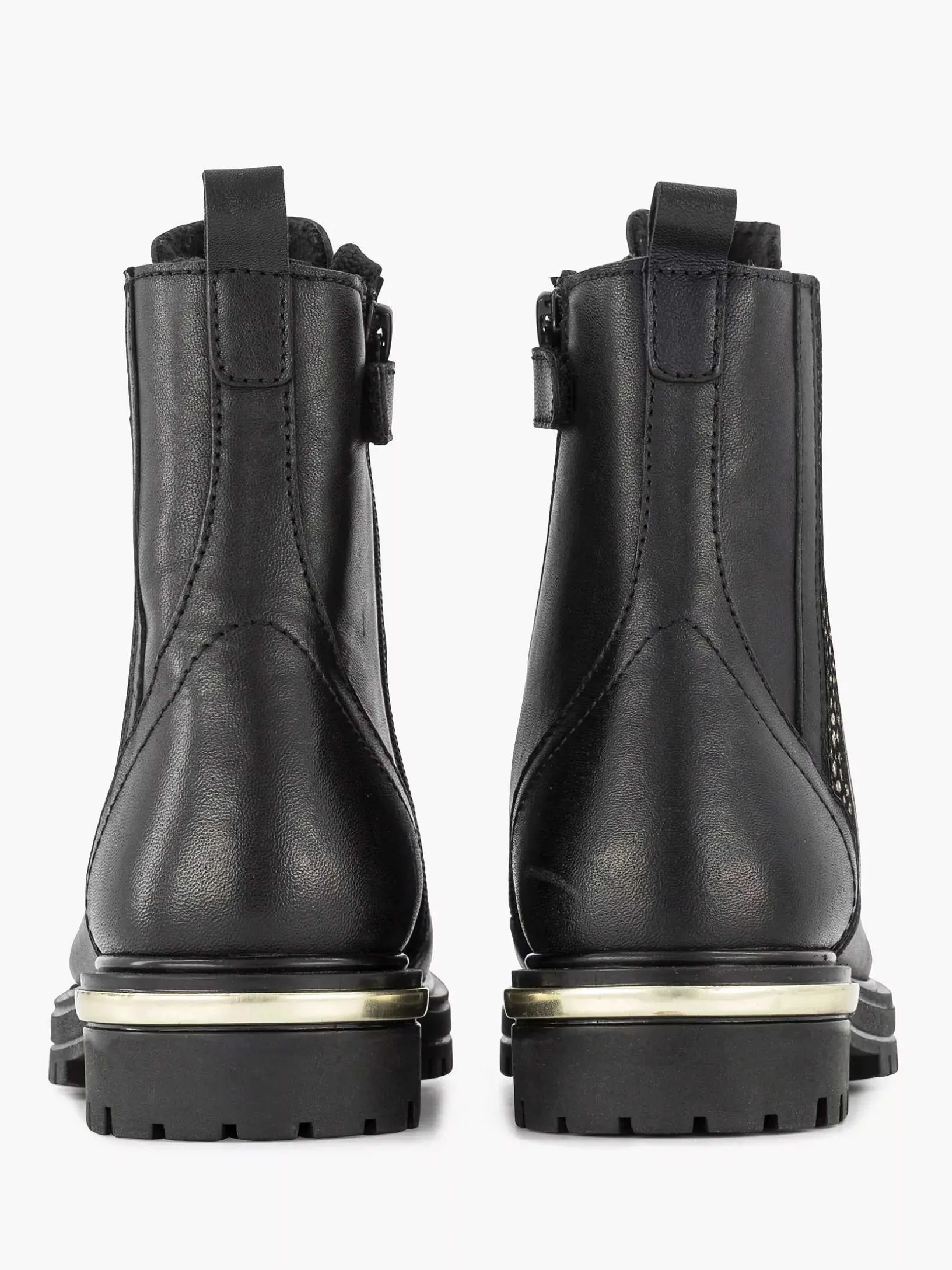 Zwarte Leren Veterboot