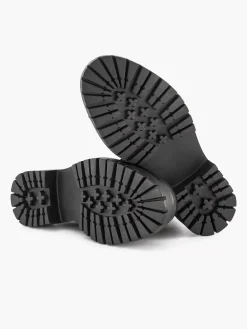 Zwarte Leren Veterboot