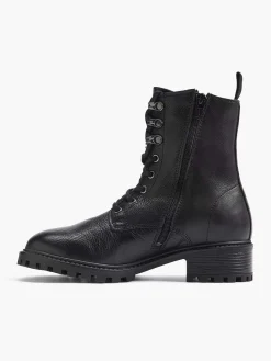 Zwarte Leren Veterboot