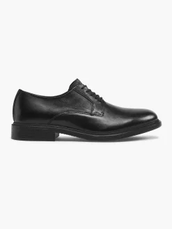 Zwarte Leren Veterschoen