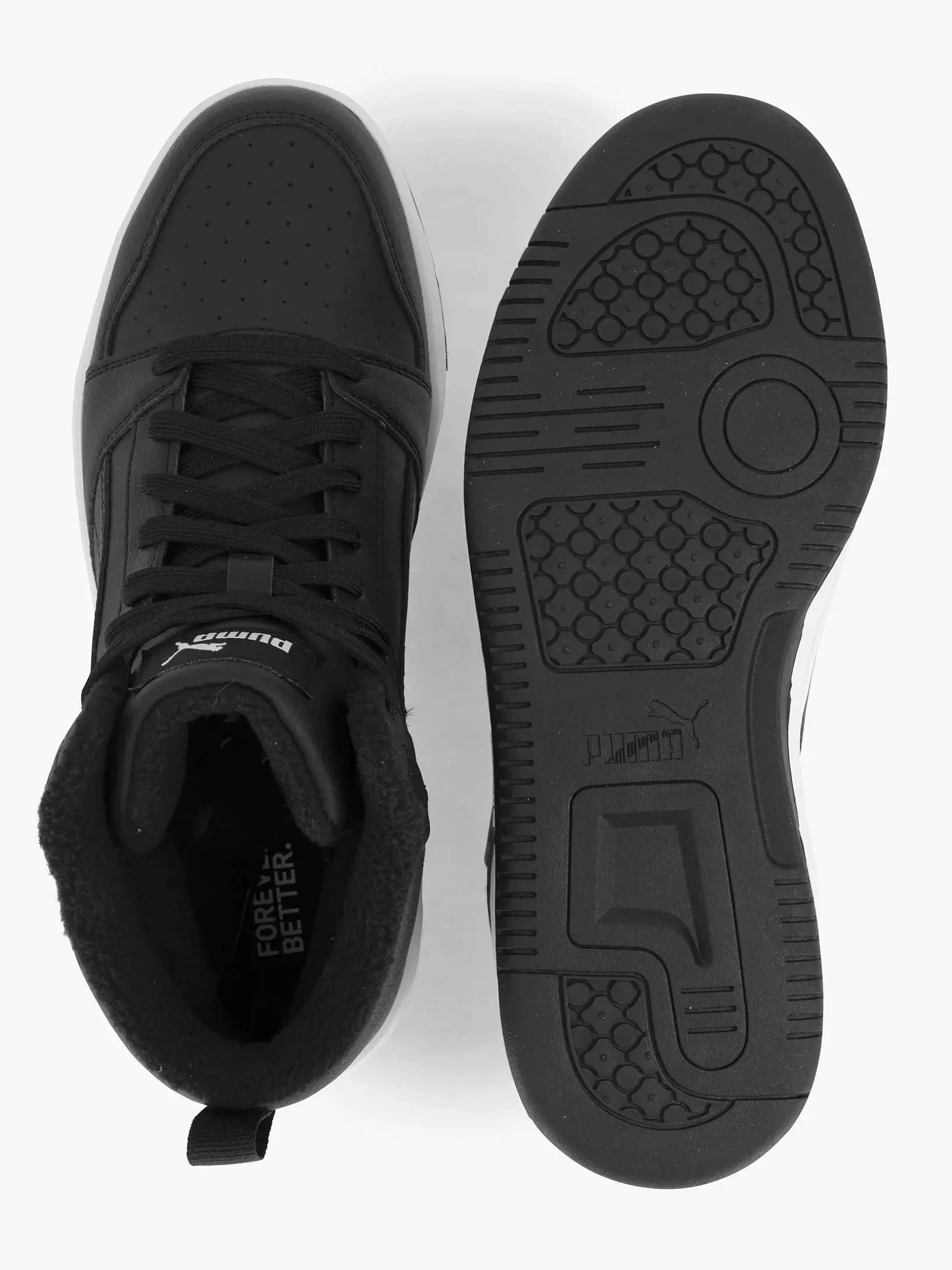 Zwarte Puma Rebound V6 Mid Wtr Jr