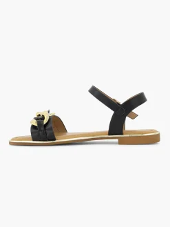Zwarte Sandaal Sierketting