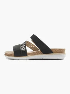 Zwarte Slipper Gespsluiting