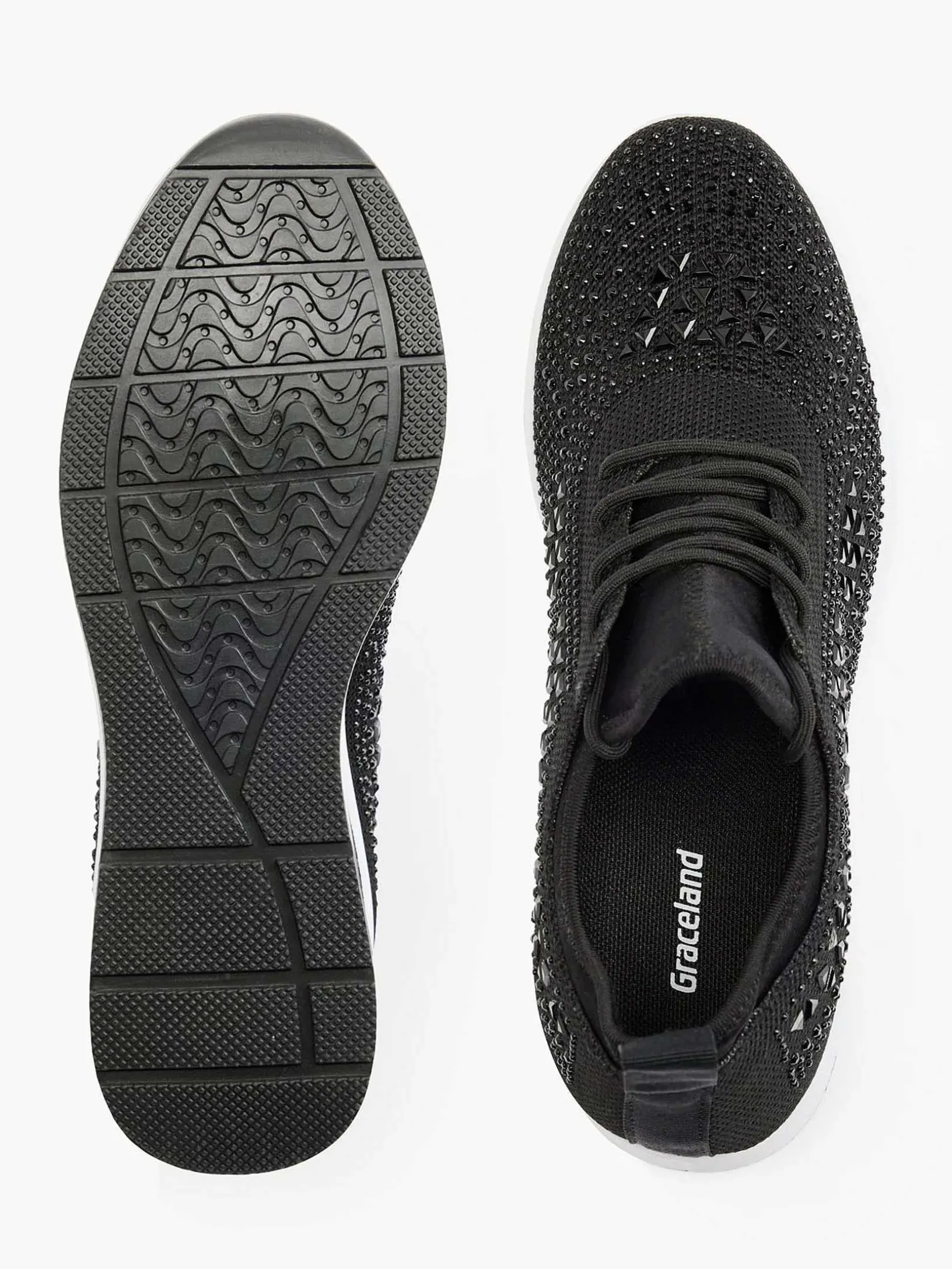 Zwarte Sneaker Steentjes
