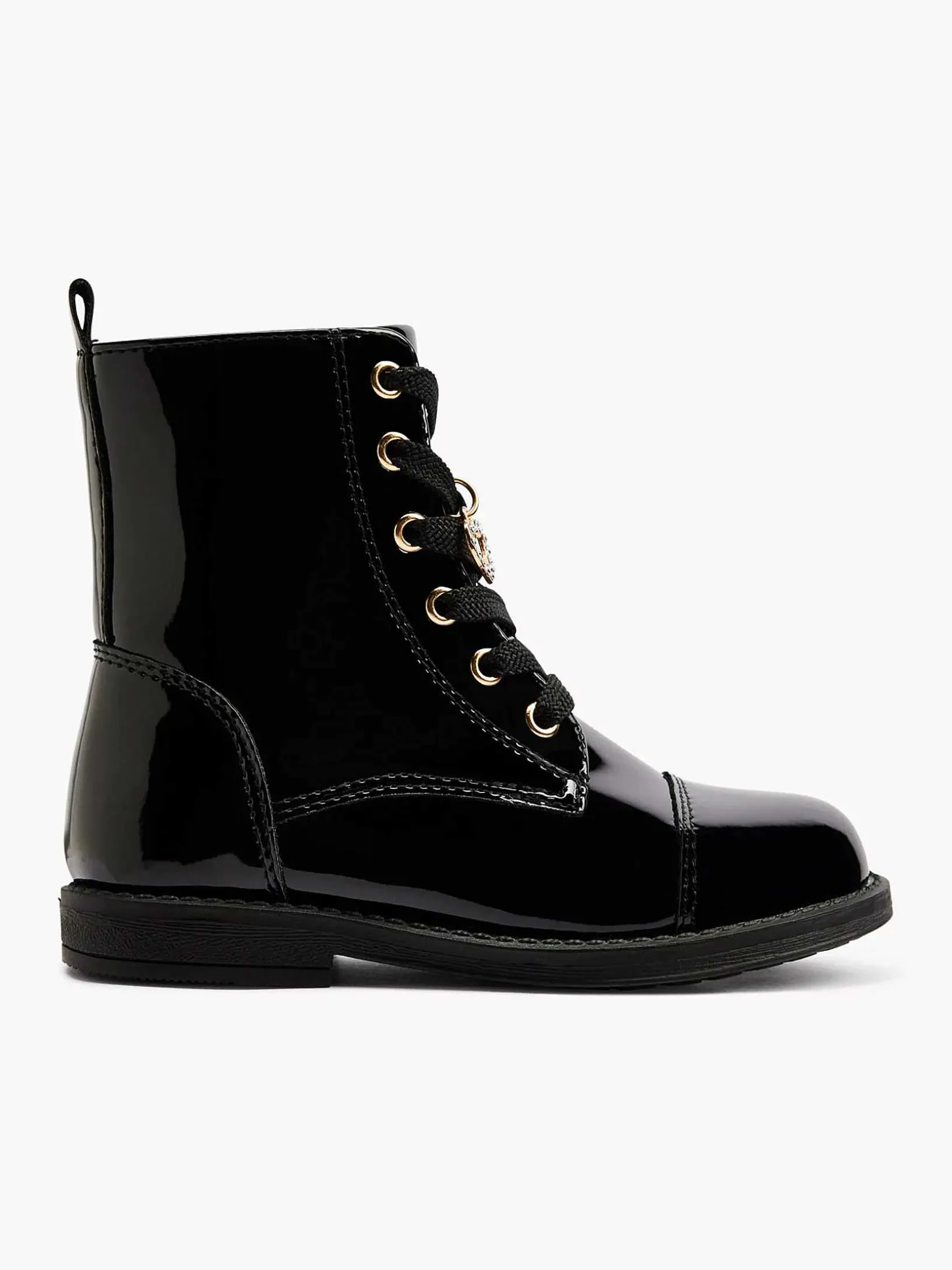 Zwarte Veterboot Lak