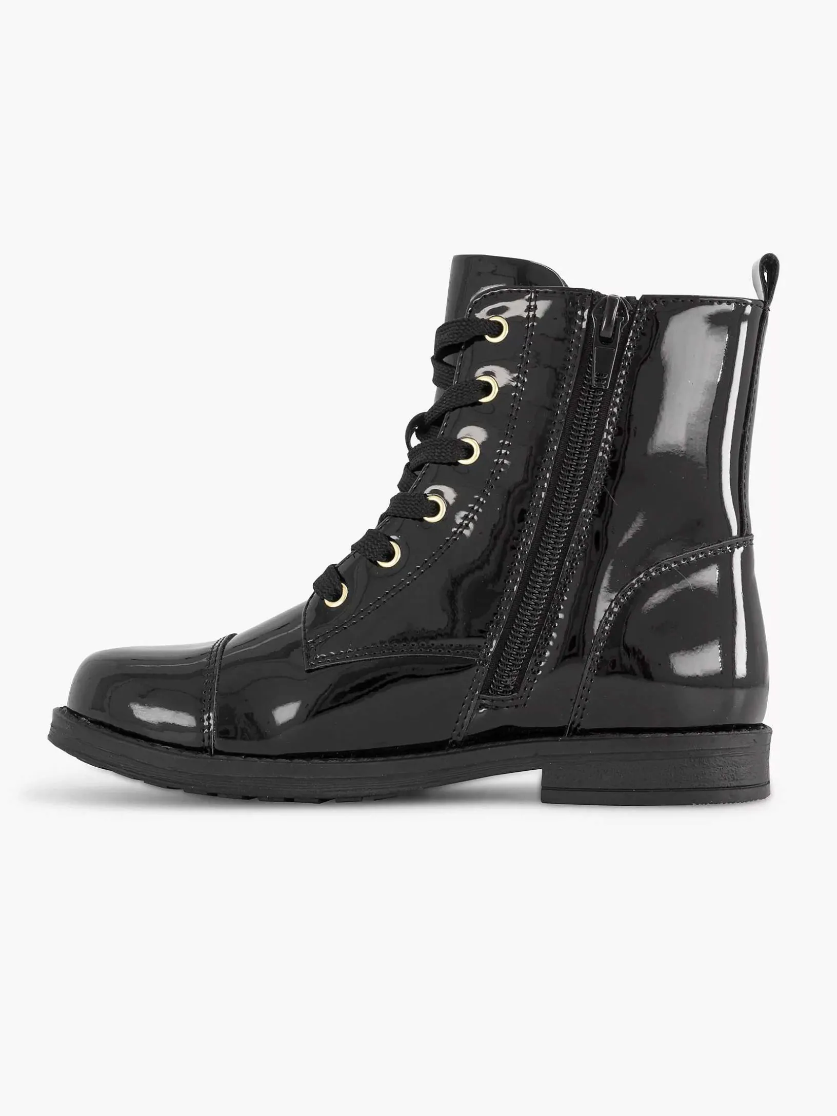 Zwarte Veterboot Lak