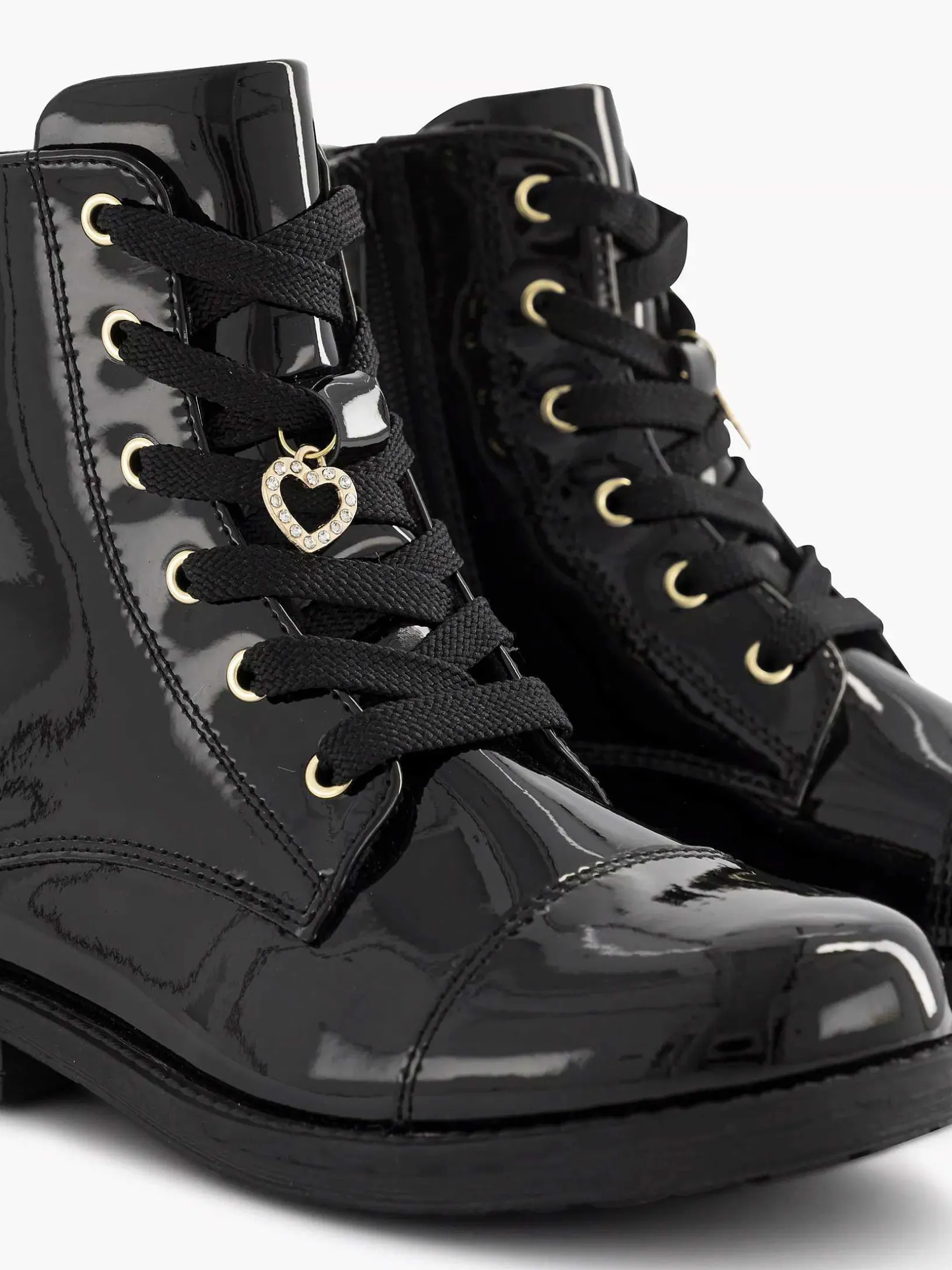 Zwarte Veterboot Lak